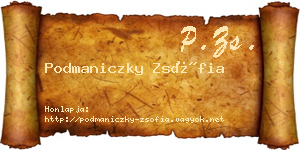 Podmaniczky Zsófia névjegykártya